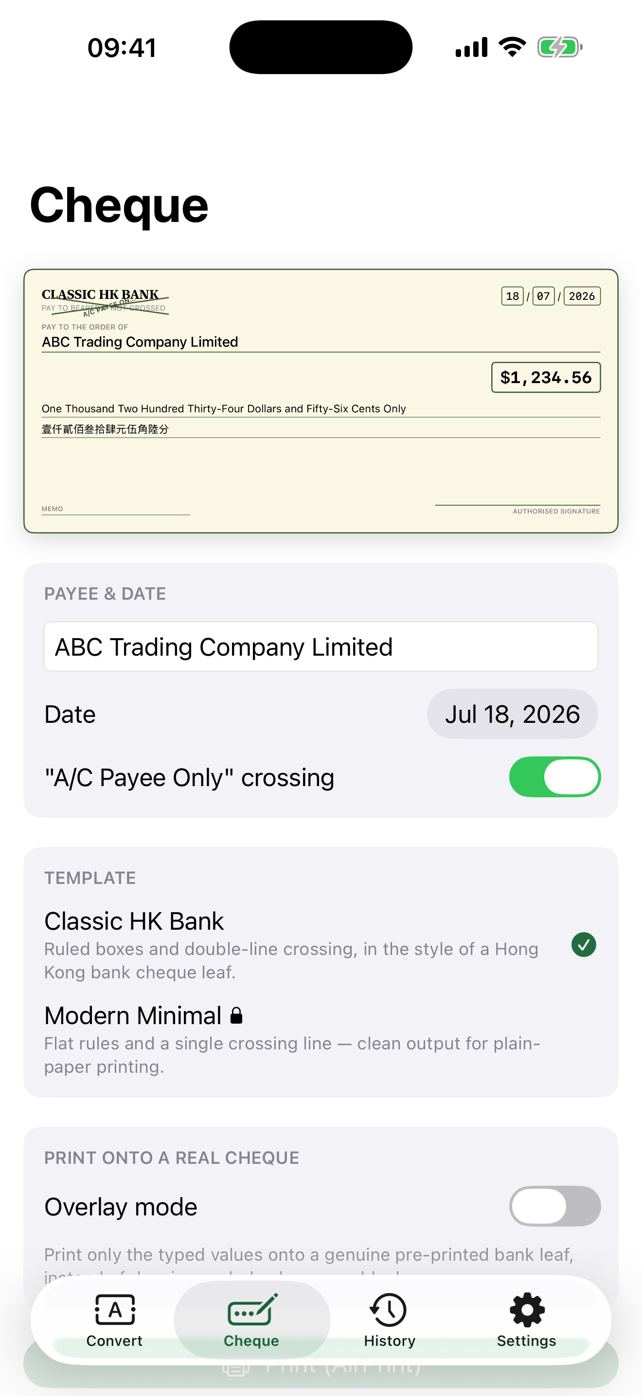Cheque Helper: Amount in Words screenshot 2