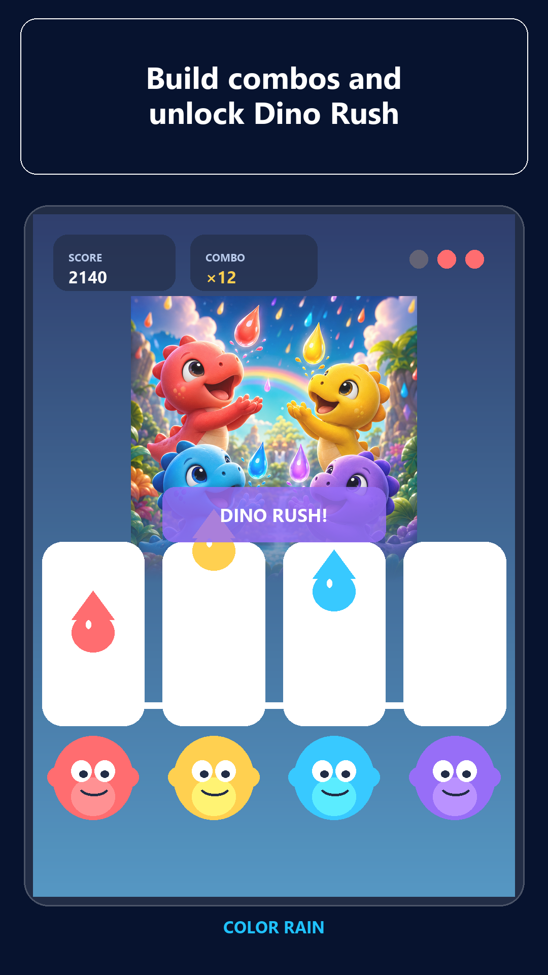 Color Rain:恐龍配對 screenshot 3