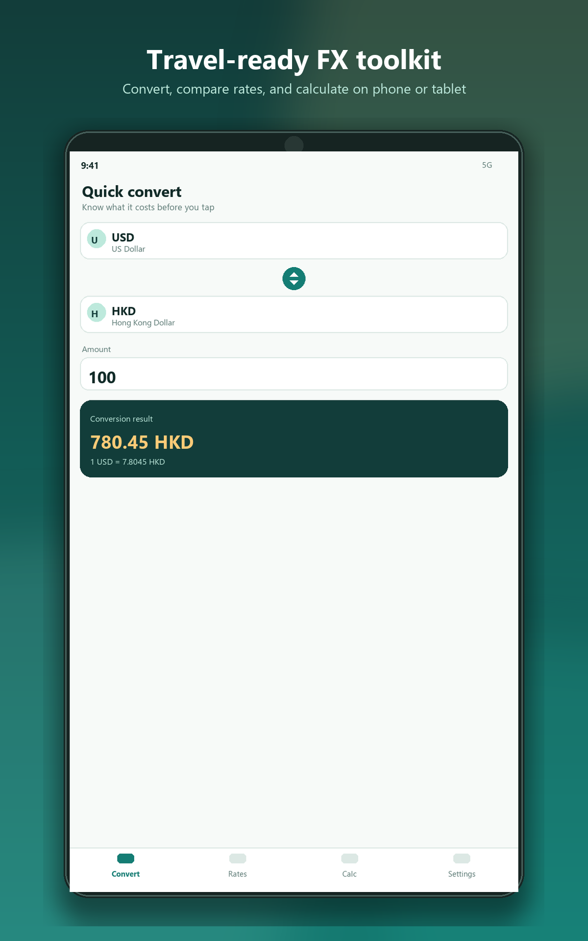 Currency Gadget 旅遊匯率換算 screenshot 5