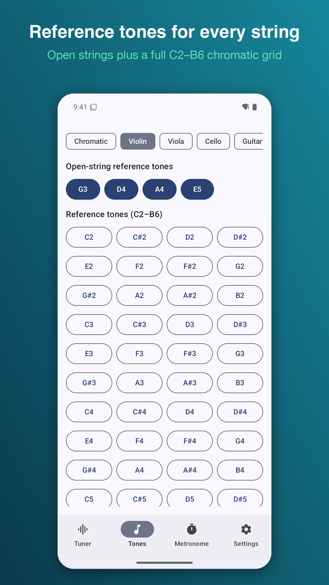 EZ Tuner: Violin & Guitar screenshot 2