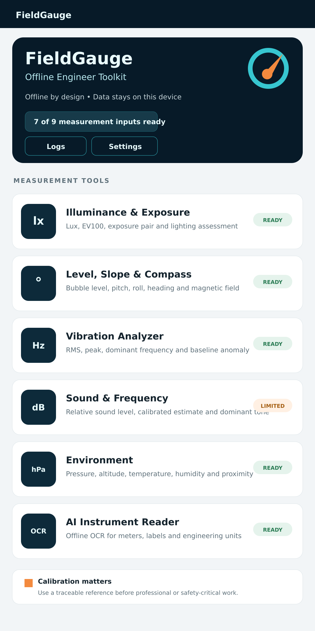 FieldGauge screenshot 1
