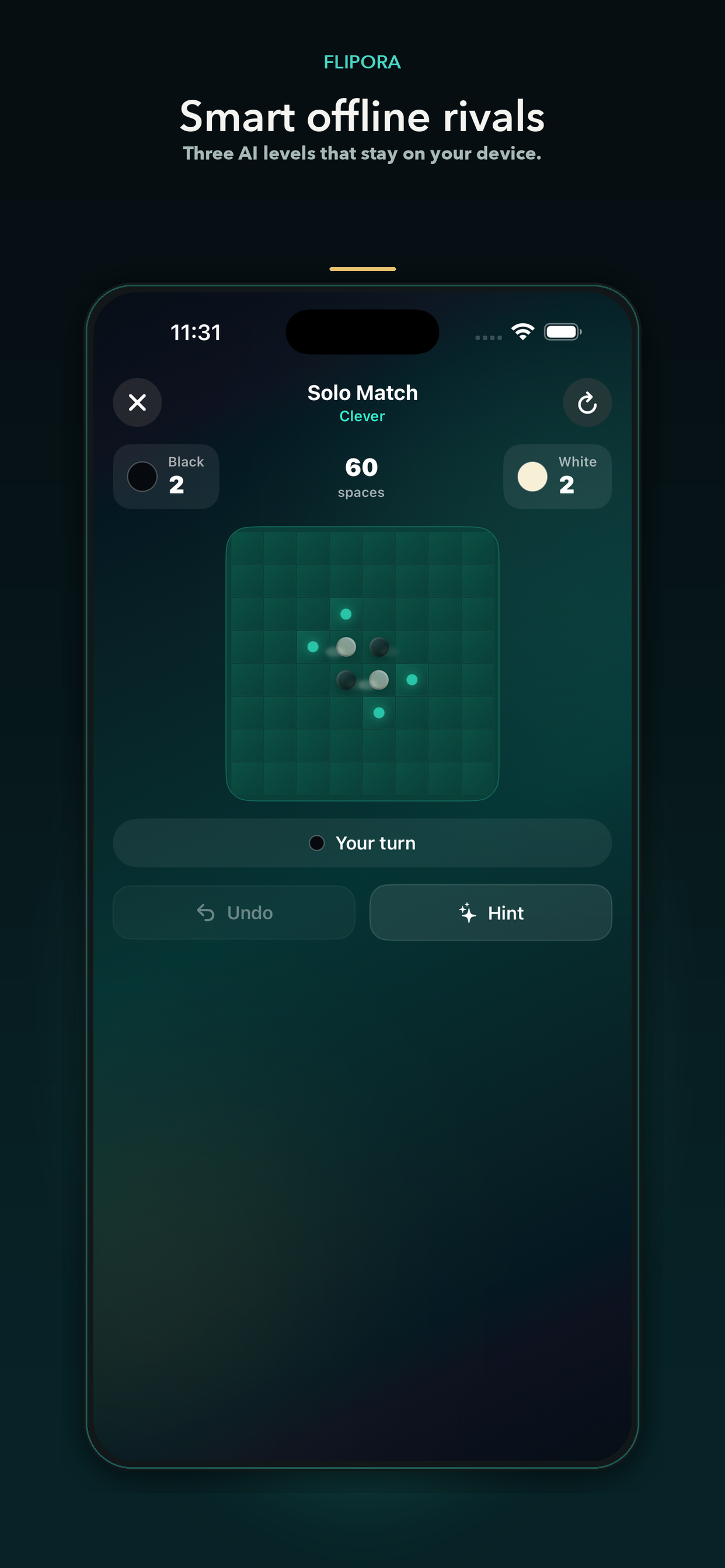 Flipora: Reversi Strategy screenshot 2