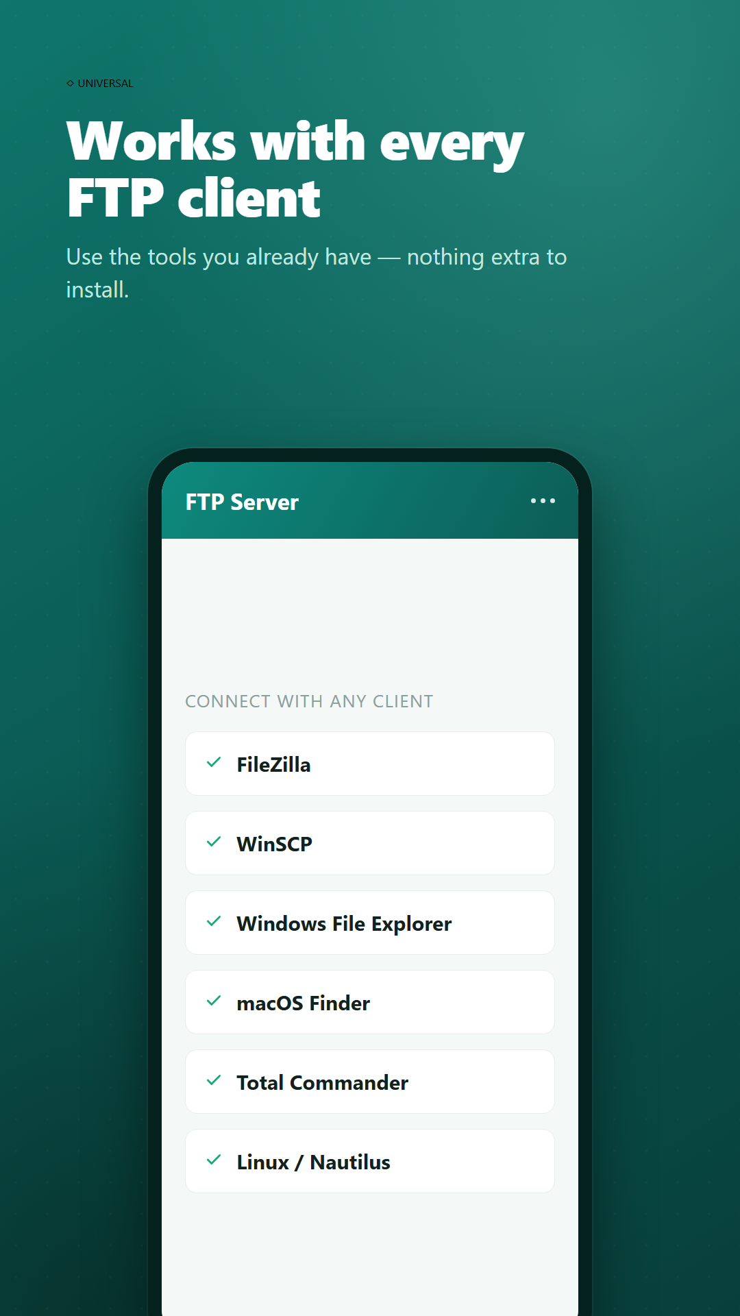 Copy or share the live server address