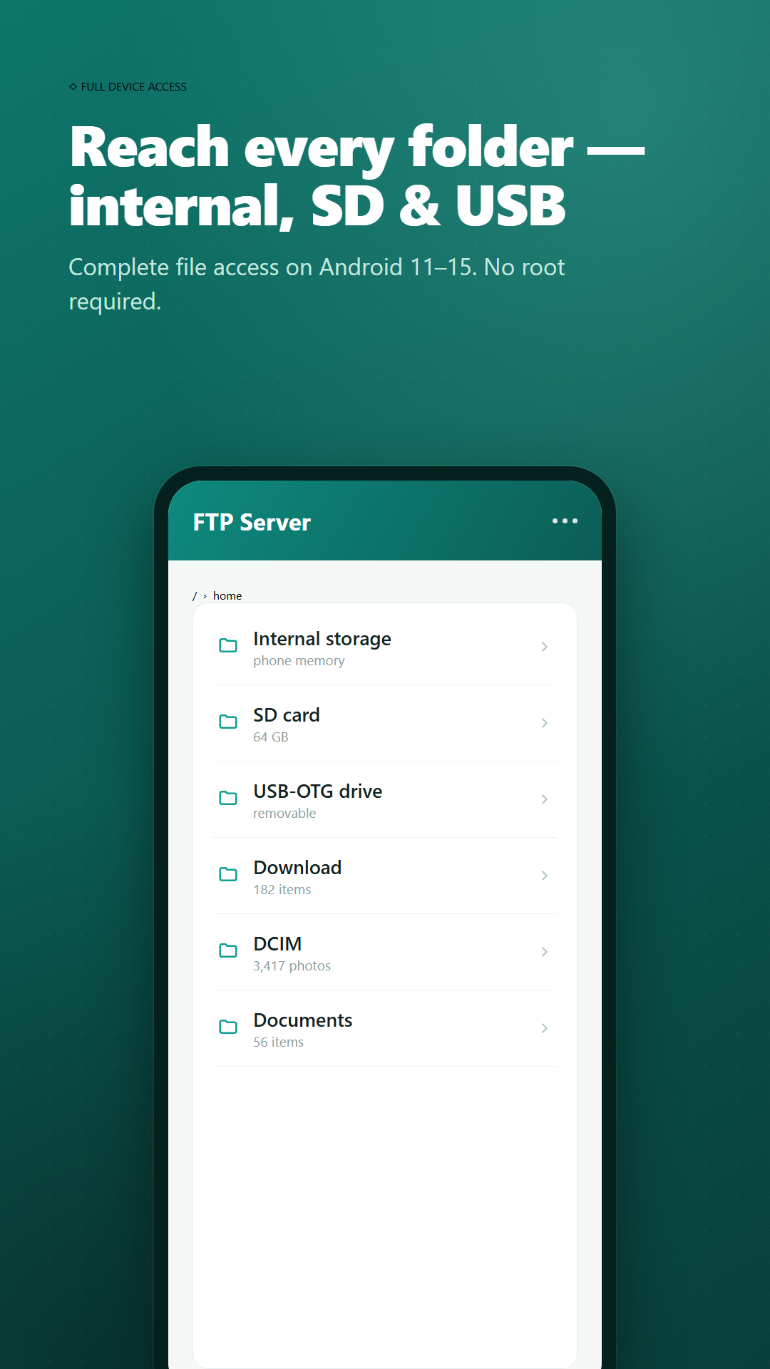 Works with FileZilla, Explorer, Finder and more