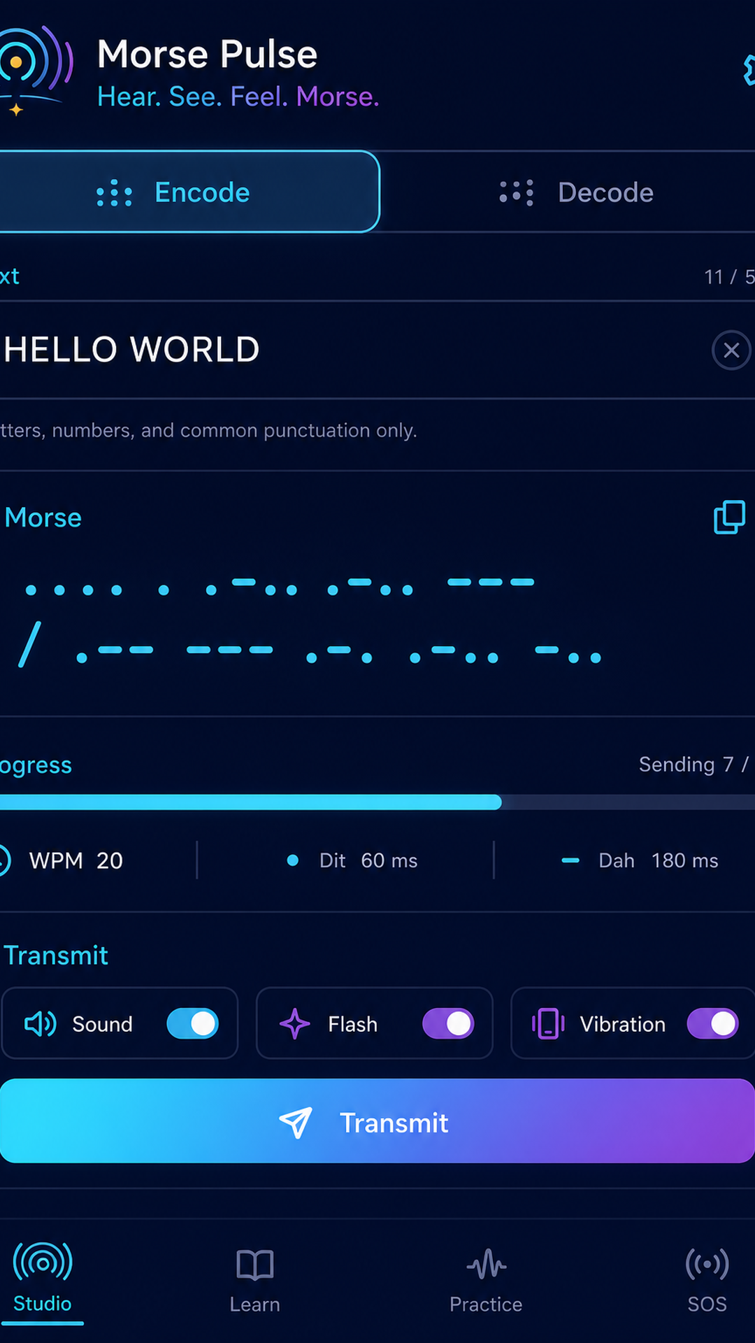 Morse Pulse screenshot 1