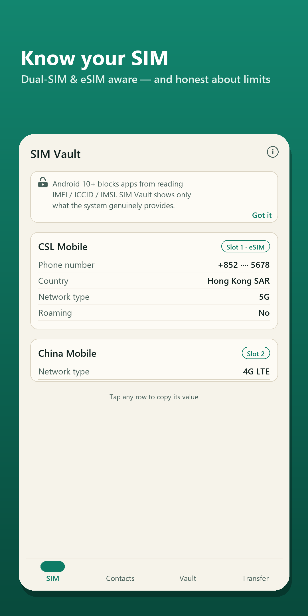 SIM Vault: Contacts Offline screenshot 4