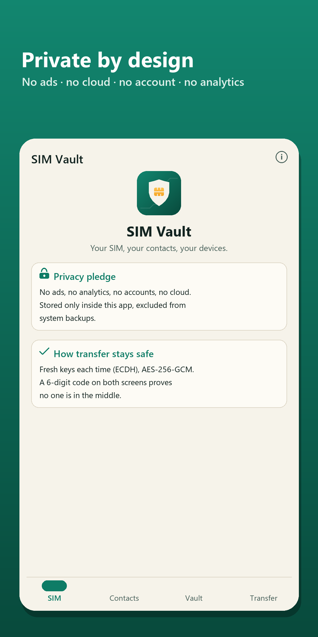 SIM Vault: Contacts Offline screenshot 5
