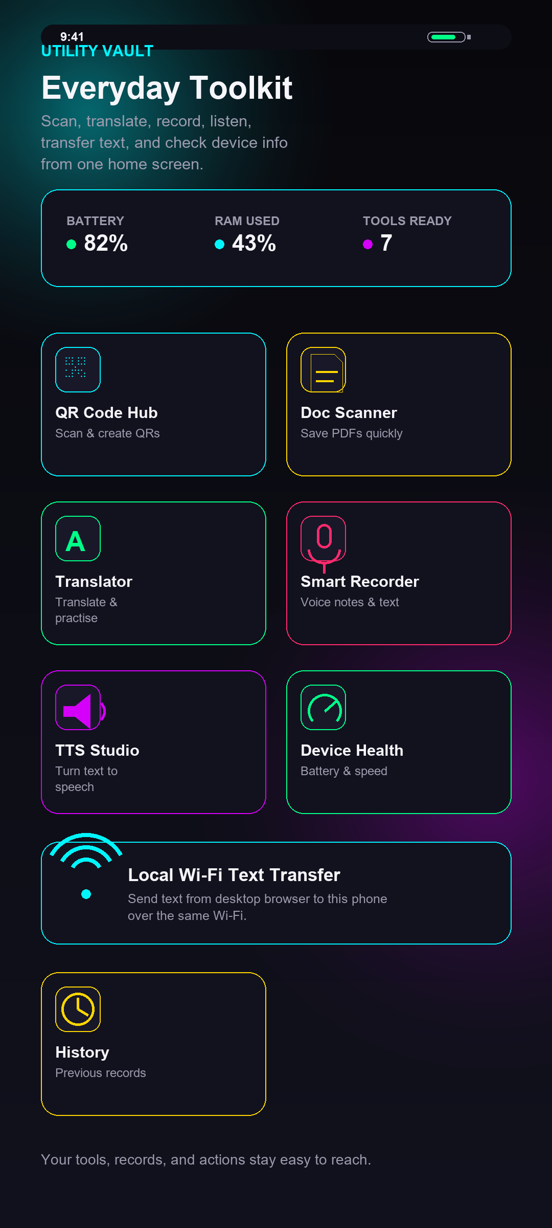 Utility Vault:全能工具箱 screenshot 1