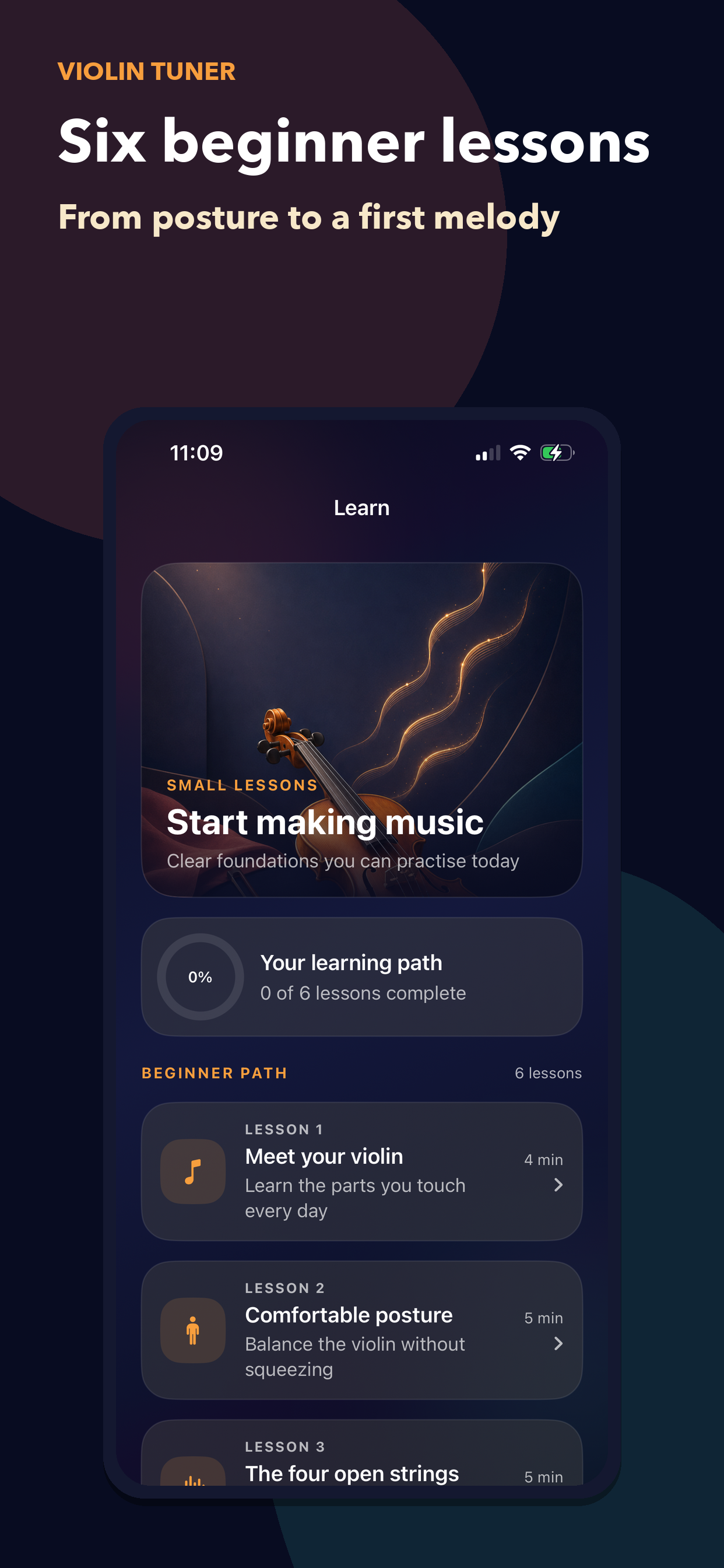 Violin Tuner:調音與學習 screenshot 3