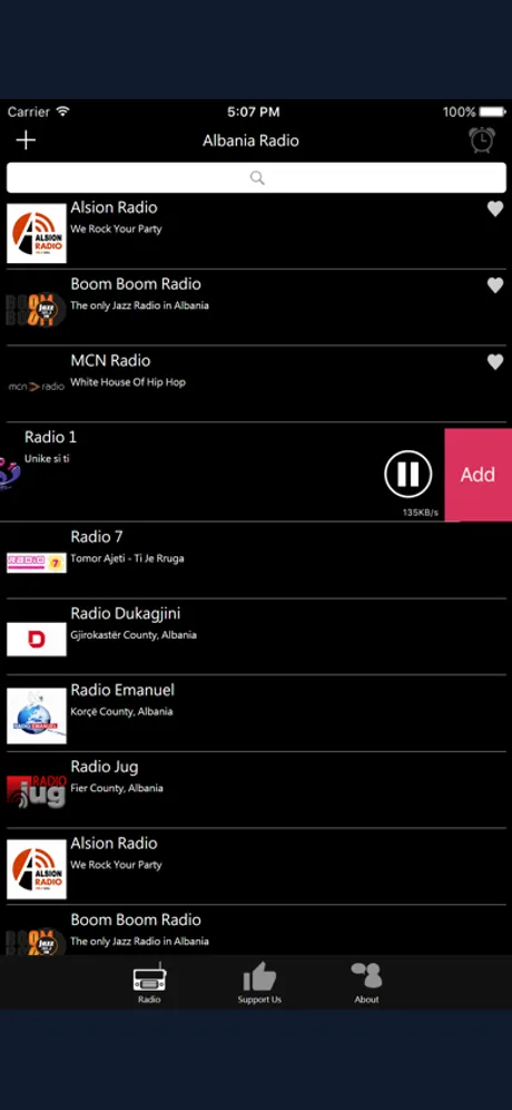 Albanian Radio - Radio shqiptare: iPhone app screen 4