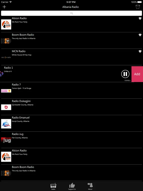 Albanian Radio - Radio shqiptare: iPad app screen 9