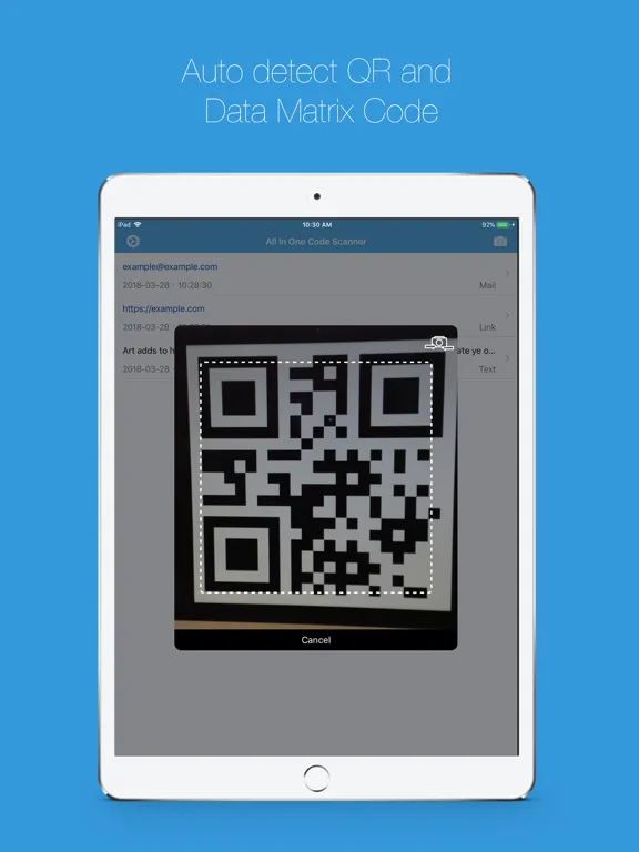 All In One Code Scanner：iPad 應用程式畫面 3