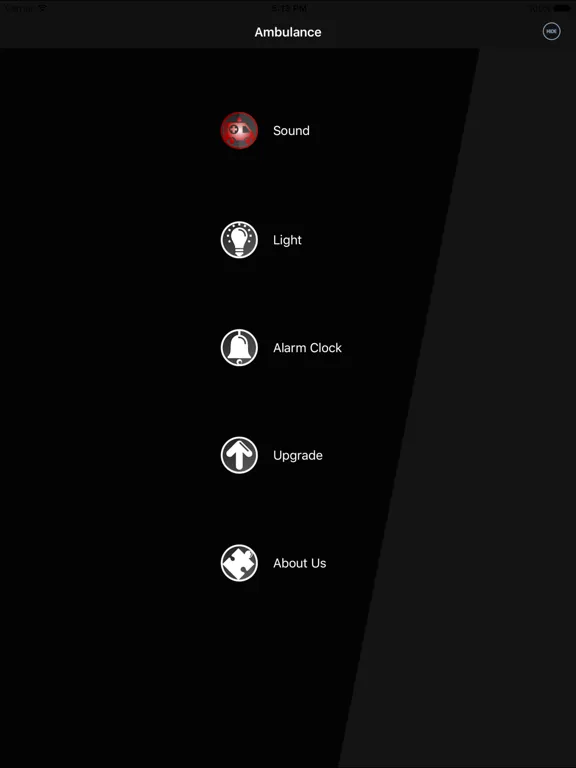 Ambulance Siren: iPad app screen 4