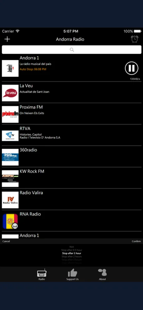 Andorran Radio: iPhone app screen 3