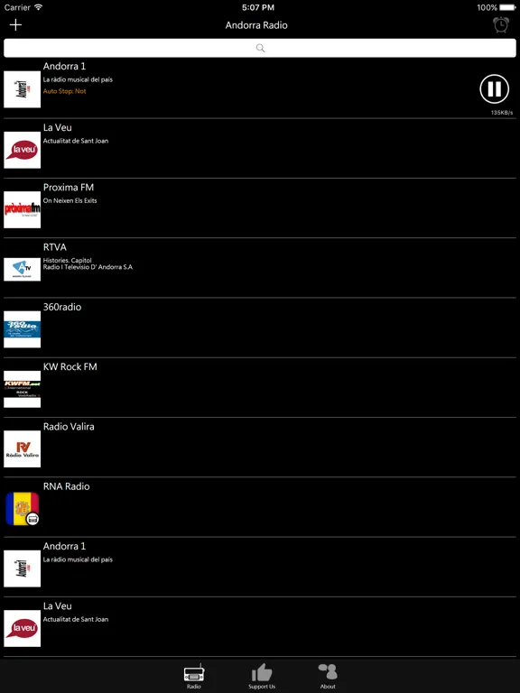 Andorran Radio: iPad app screen 7