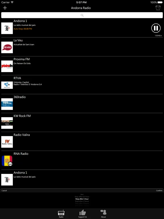 Andorran Radio: iPad app screen 8