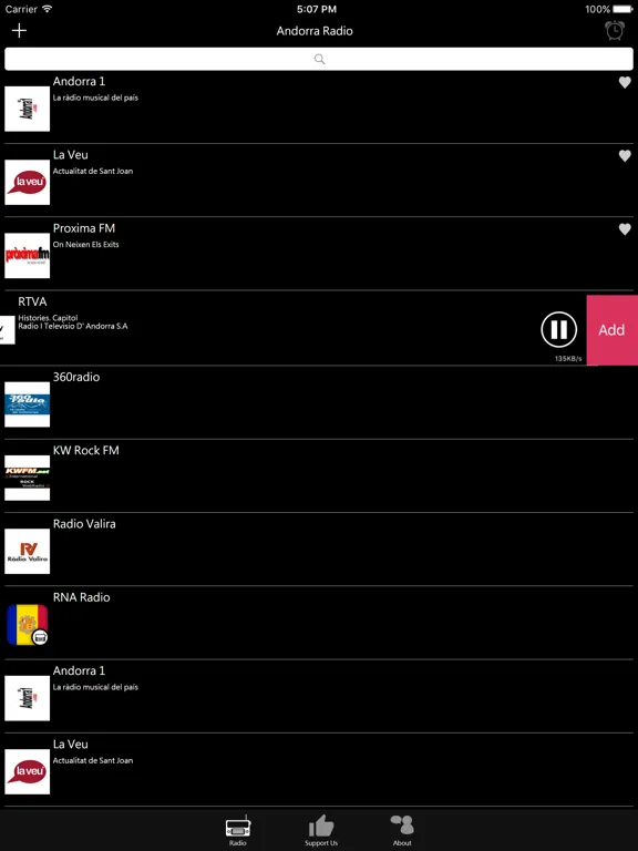 Andorran Radio: iPad app screen 9