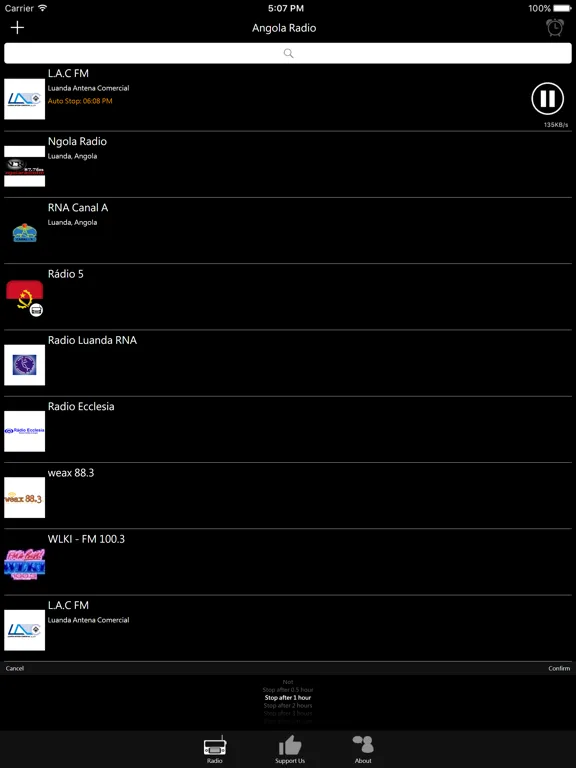 Angolan Radio: iPad app screen 8
