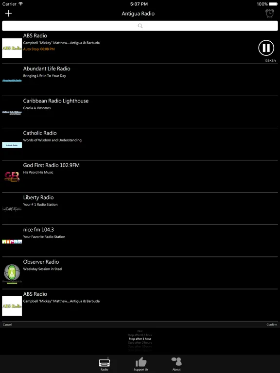 Antiguan Radio: iPad app screen 8