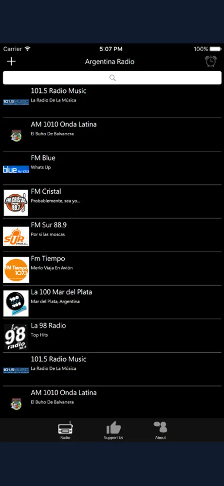 Argentina Radio - Argentine Radio: iPhone app screen 1