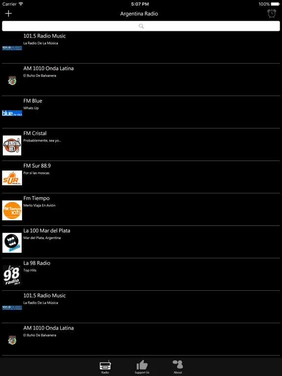 阿根廷電台：iPad 應用程式畫面 6