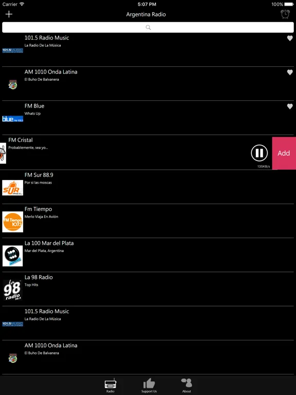 阿根廷電台：iPad 應用程式畫面 9