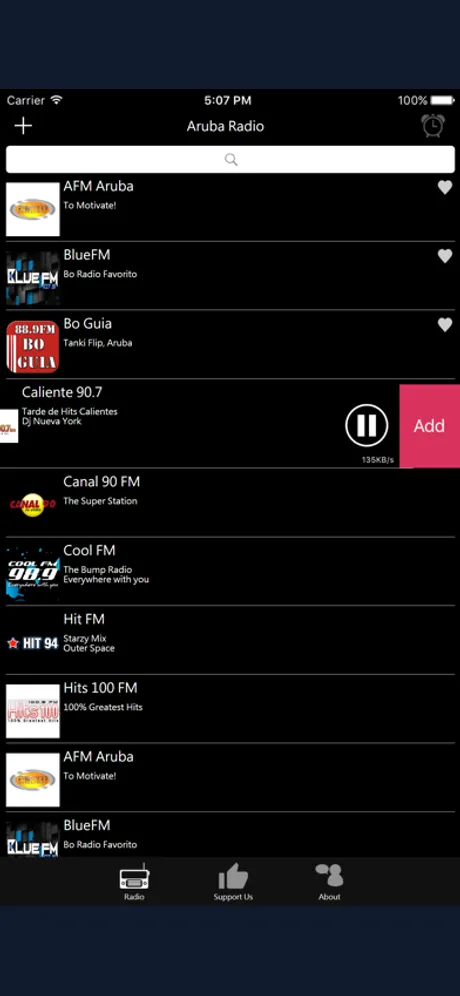 Aruban Radio: iPhone app screen 4