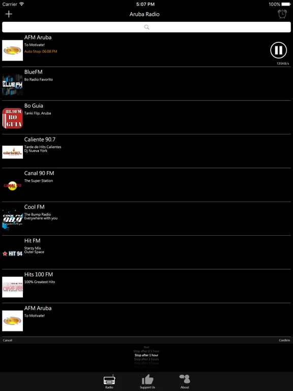 Aruban Radio: iPad app screen 8