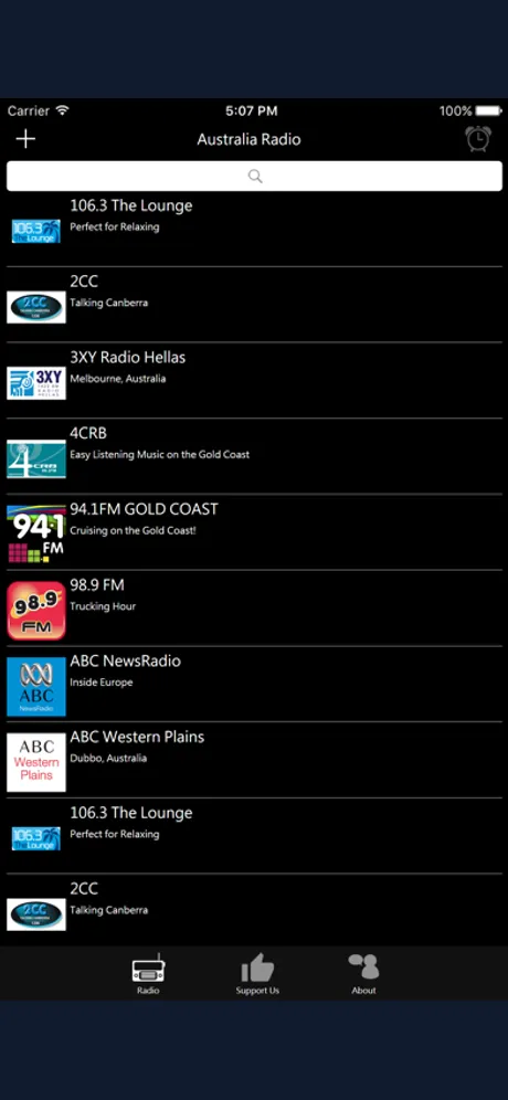 Australian Radio - Australia: iPhone app screen 1