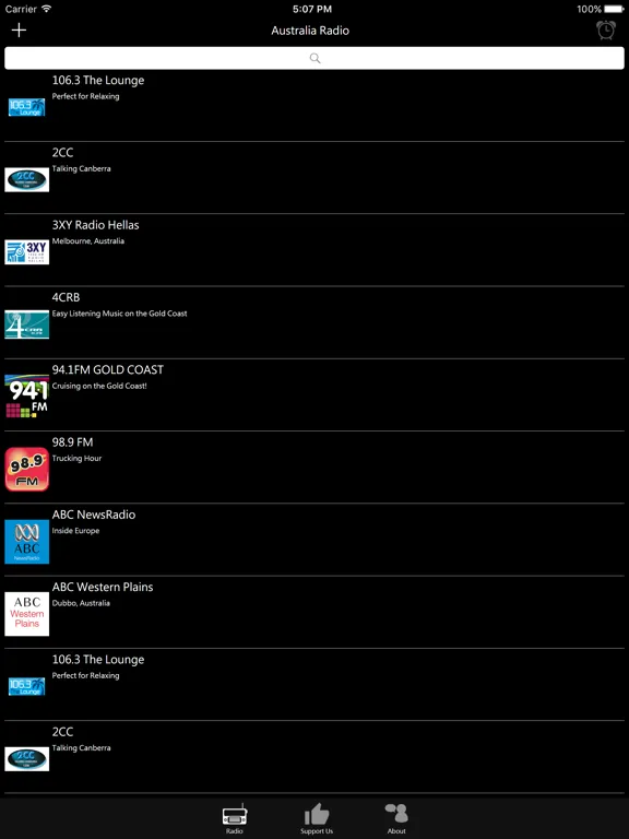 Australian Radio - Australia: iPad app screen 6