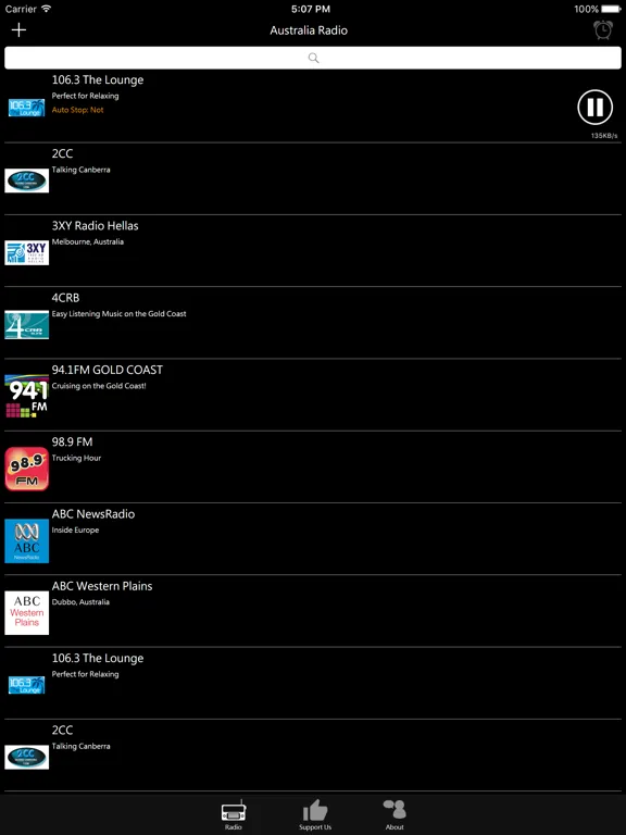 Australian Radio - Australia: iPad app screen 7
