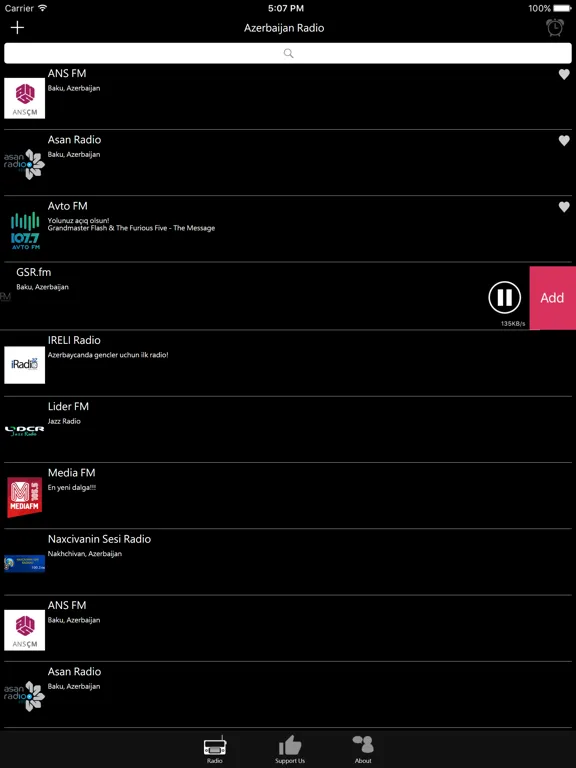 阿塞拜疆電台：iPad 應用程式畫面 9