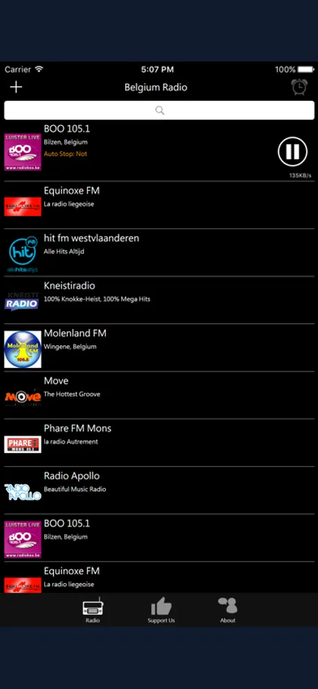 Belgian Radio - BE Radio: iPhone app screen 2