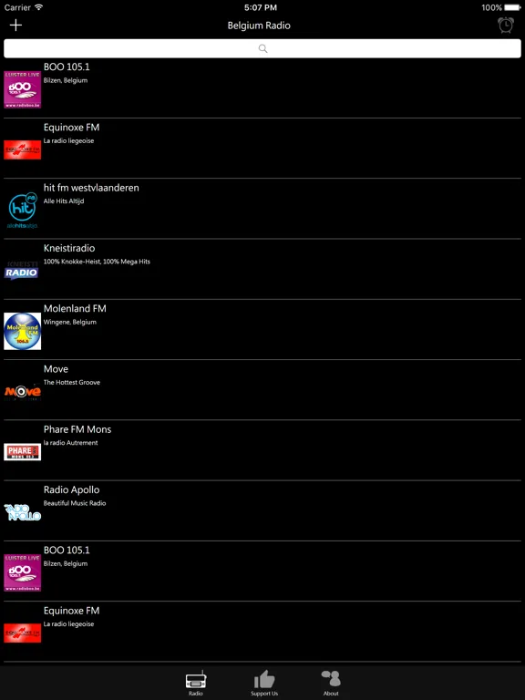 比利時電台：iPad 應用程式畫面 6