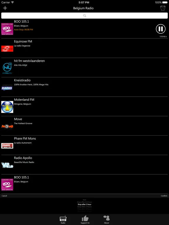 比利時電台：iPad 應用程式畫面 8