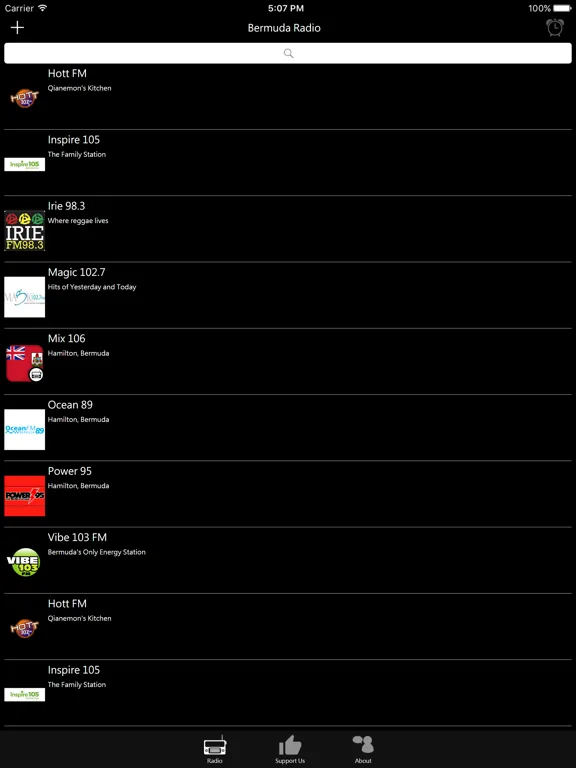 Bermudian Radio: iPad app screen 6