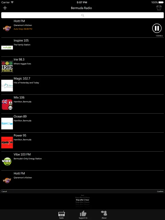 Bermudian Radio: iPad app screen 8
