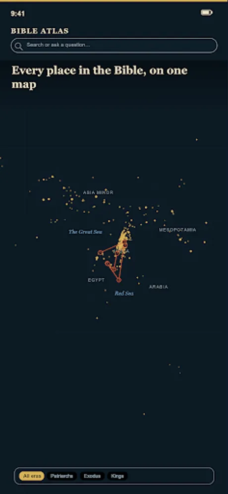 Bible Atlas: Scripture Map: Android app screen 1