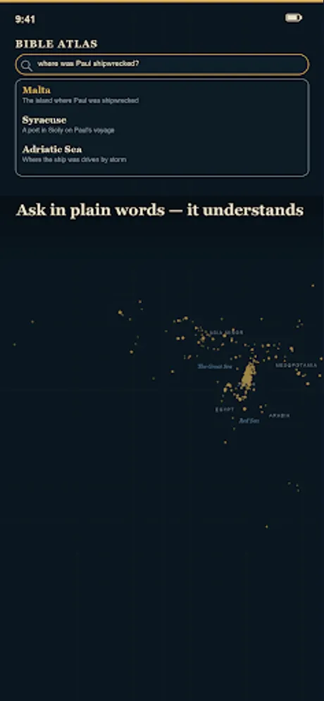 Bible Atlas: Scripture Map: Android app screen 3