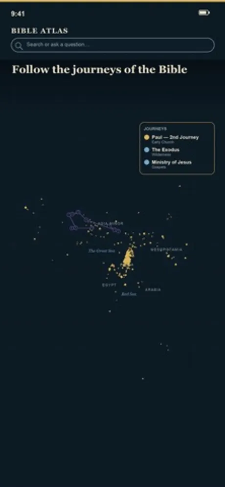 Bible Atlas: Scripture Map: iPhone app screen 7