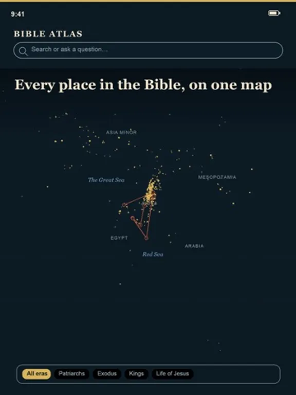 Bible Atlas 聖經地圖：iPad 應用程式畫面 13