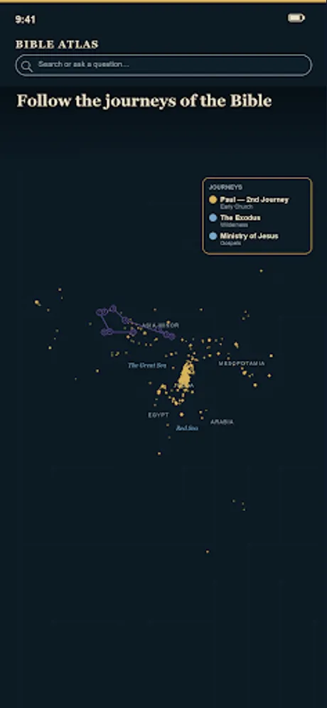 Bible Atlas 聖經地圖：Android 應用程式畫面 4