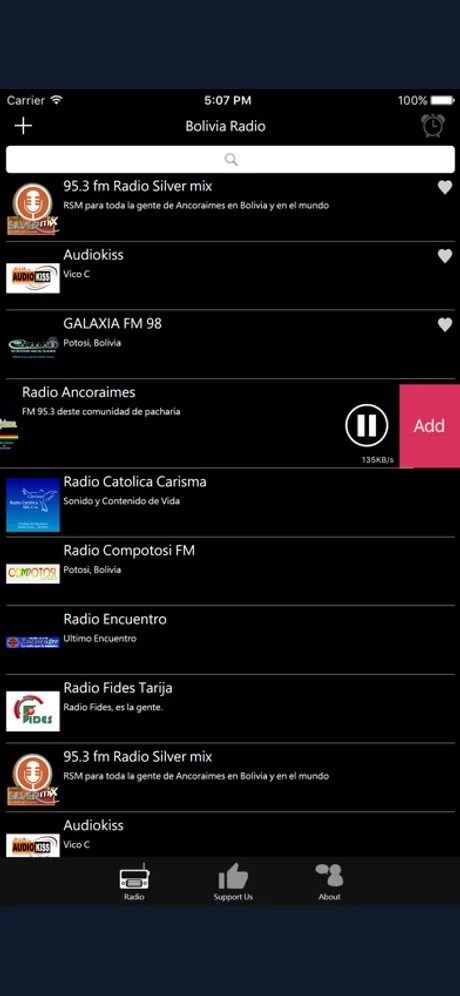 Bolivian Radio: iPhone app screen 4