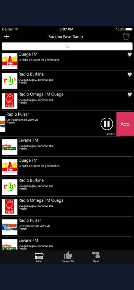 Burkina Faso Radio: iPhone app screen 4
