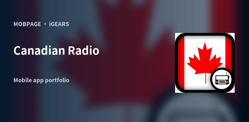 Canadian Radio feature artwork composed from its official app icon