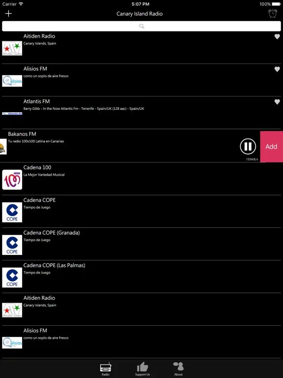加那利群島電台：iPad 應用程式畫面 9