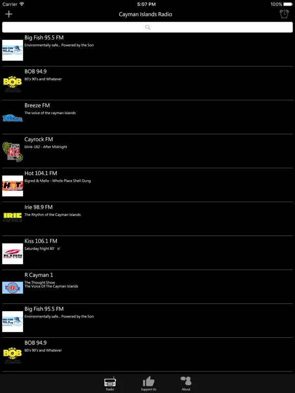 Cayman Islands Radio: iPad app screen 6