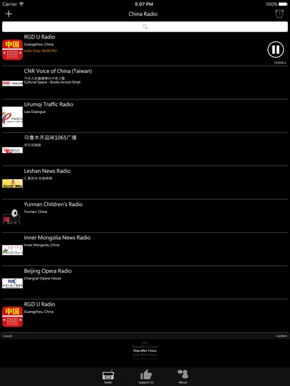 China Radio: iPad app screen 8