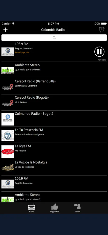 Colombia Radio - CO Radio: iPhone app screen 2