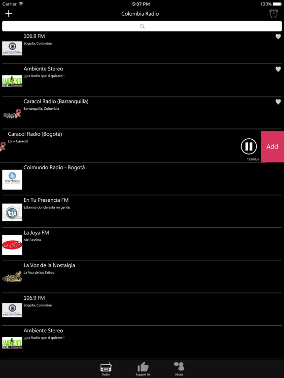 Colombia Radio - CO Radio: iPad app screen 9